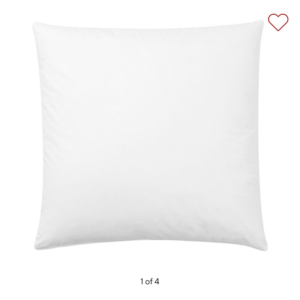 Pottery Barn Down Feather Pillow Insert (26x26”)